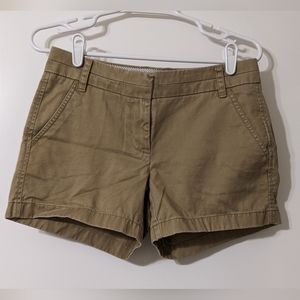 J. Crew 4" Chino Shorts in Khaki size 0